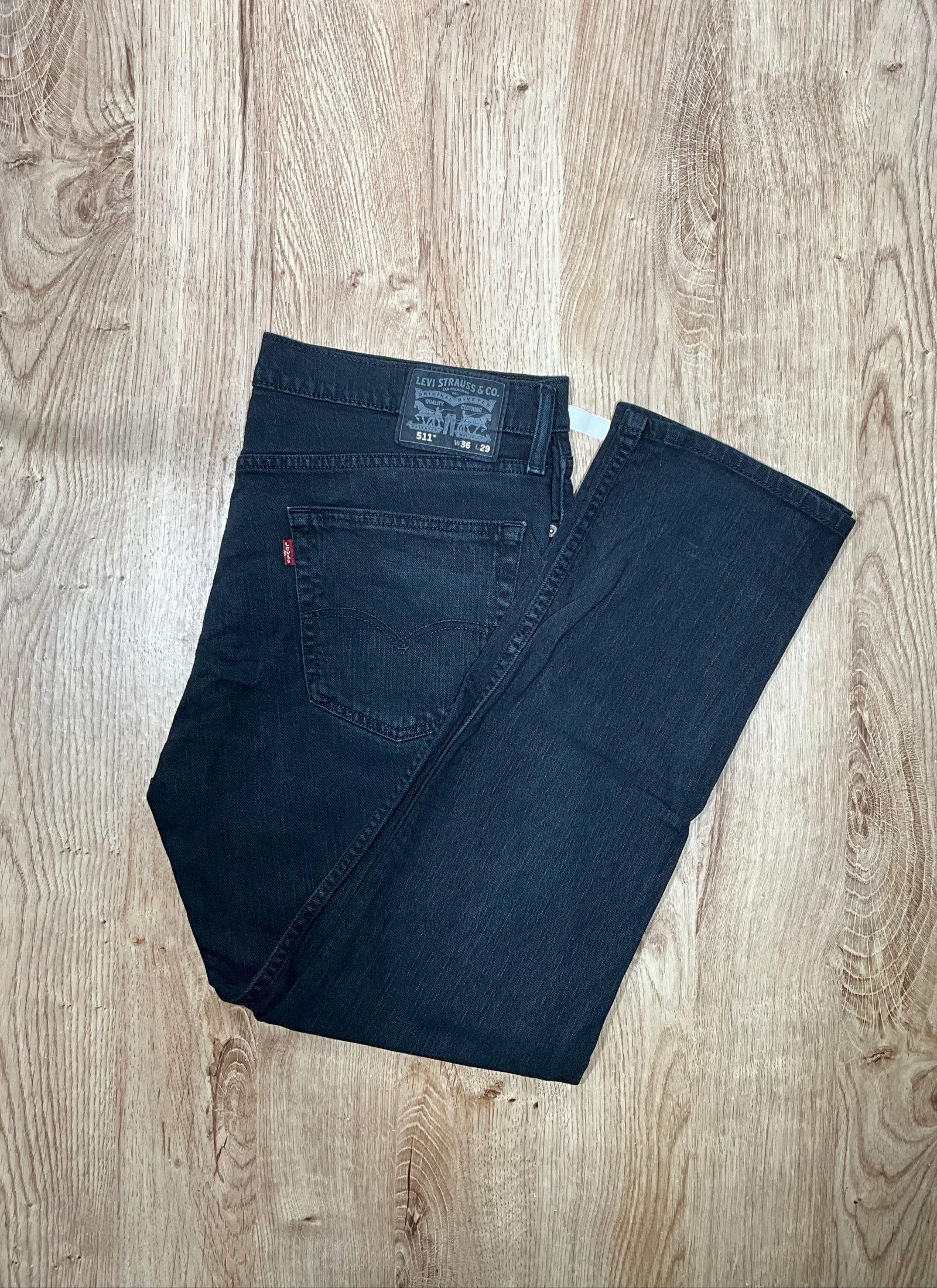 Jean Levi's 511 Slim W36 L29 Casual 99% Coton Noir Délavé lvh 141 